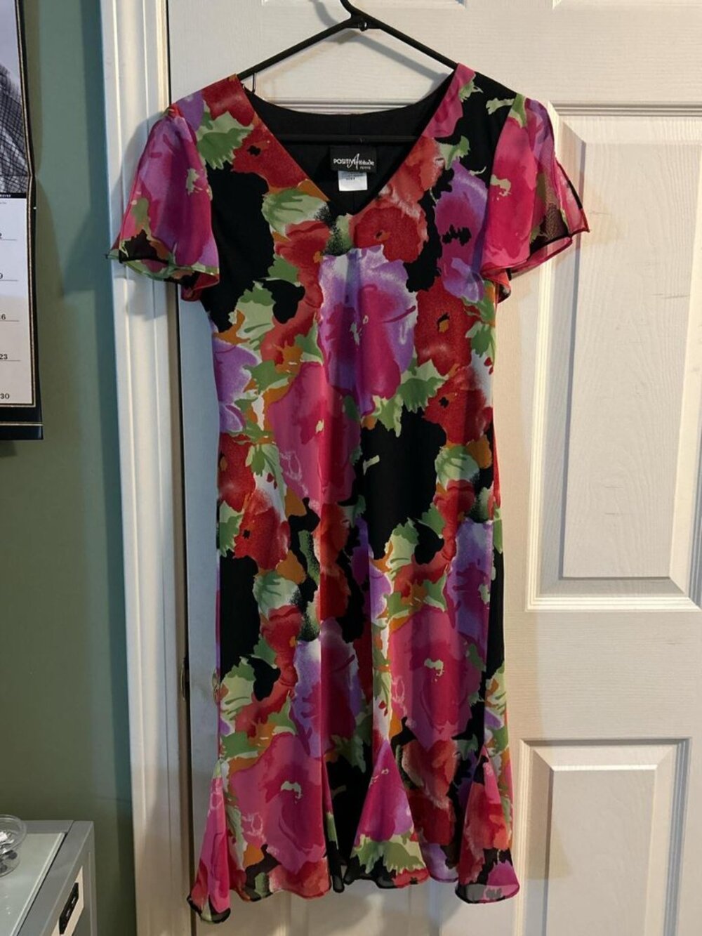 VTG 90s Positive Attitude Floral Dress